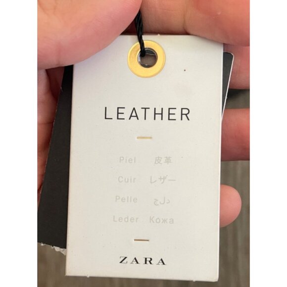 Zara Brown Leather Chelsea Ankle Boot Size 9 EU Size 40 NWT Genuine Slip On - Picture 10 of 13